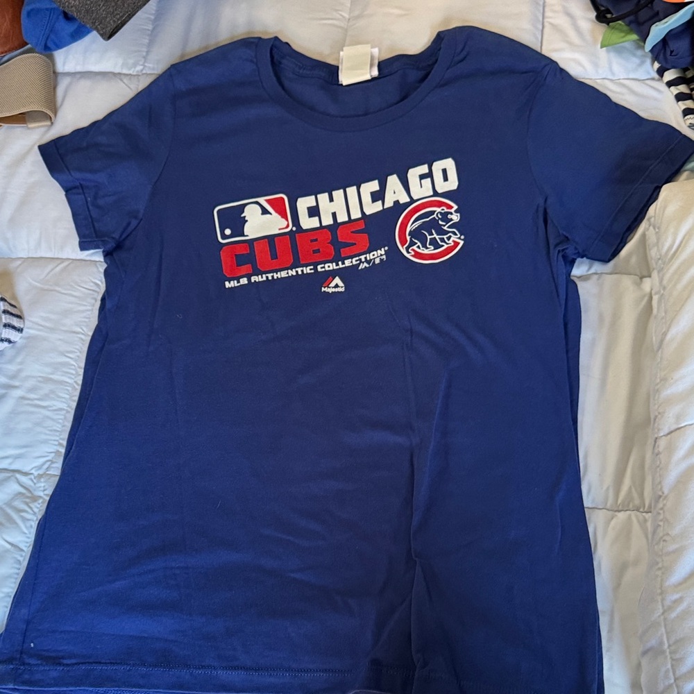 Majestic Chicago Cubs Blue Short Sleeve Tee